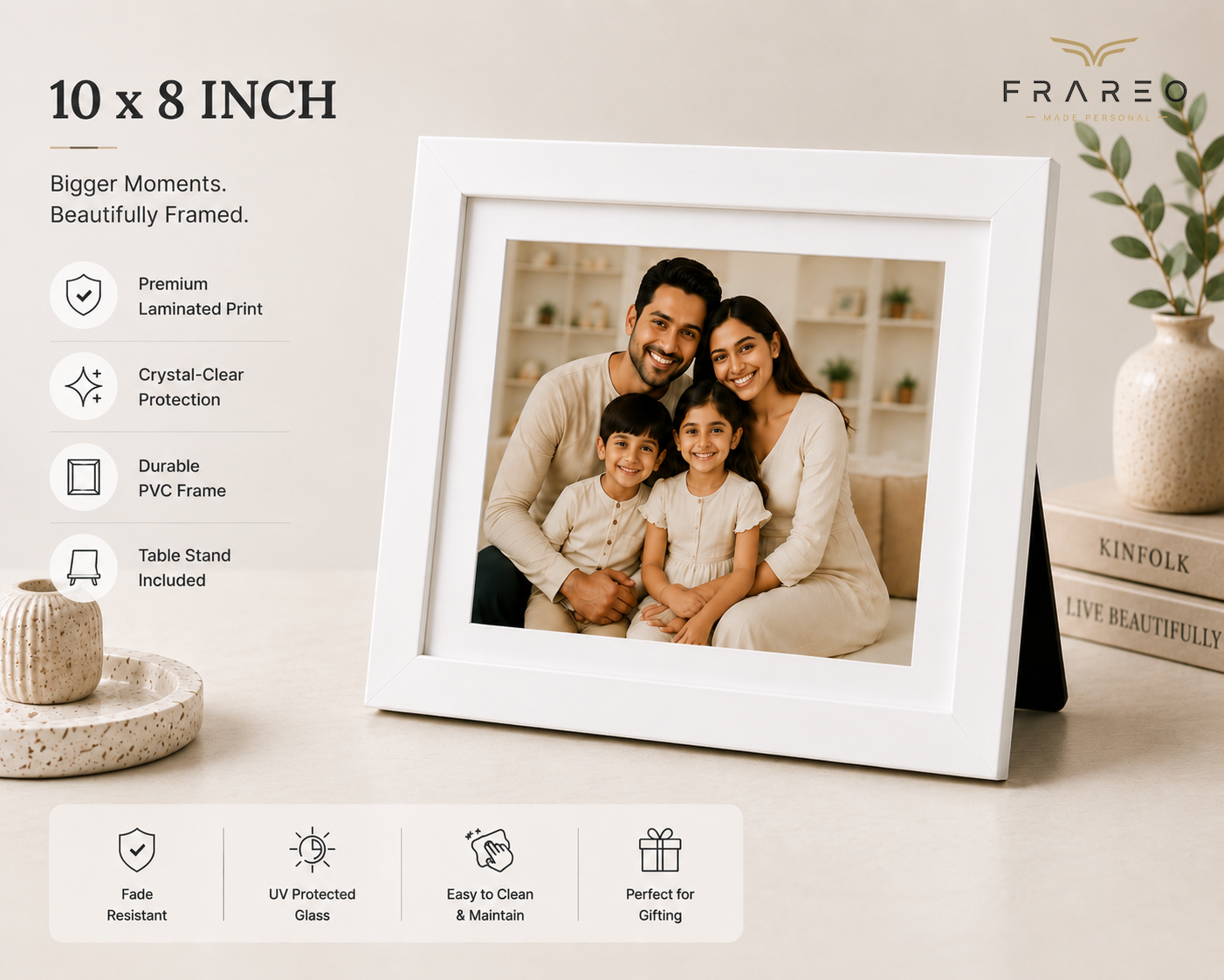 Personalized Photo Frame - White Minimal