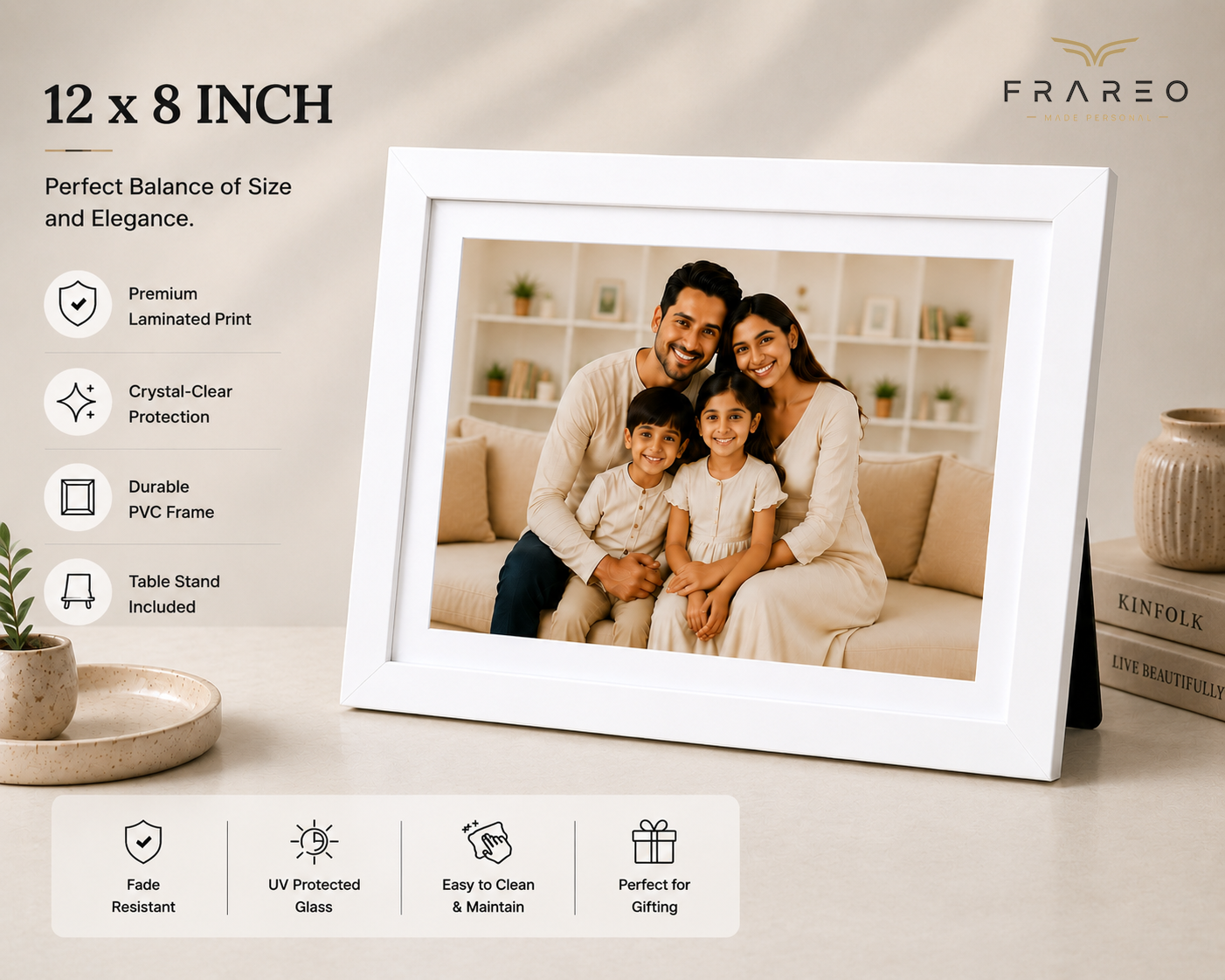 Personalized Photo Frame - White Minimal
