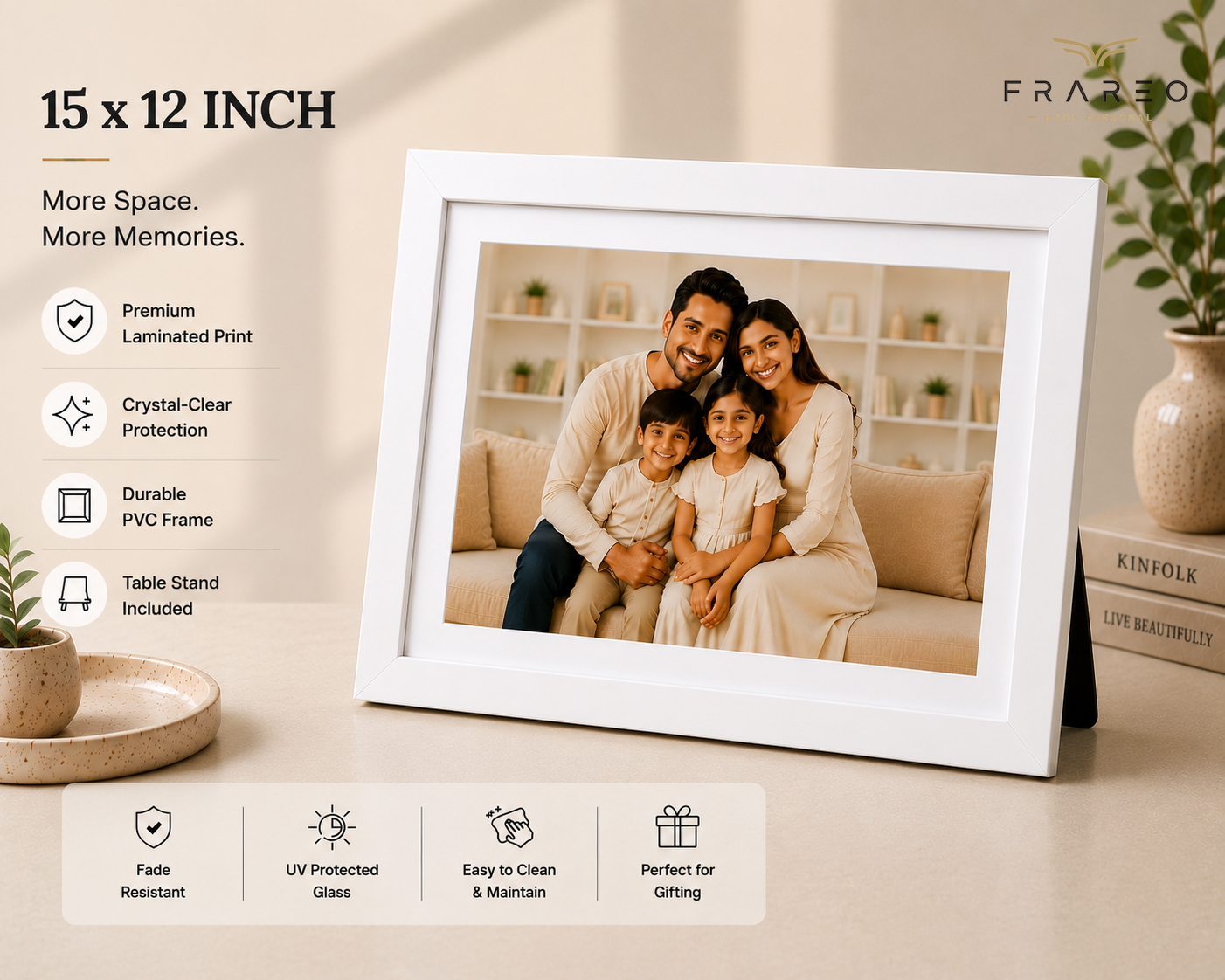 Personalized Photo Frame - White Minimal